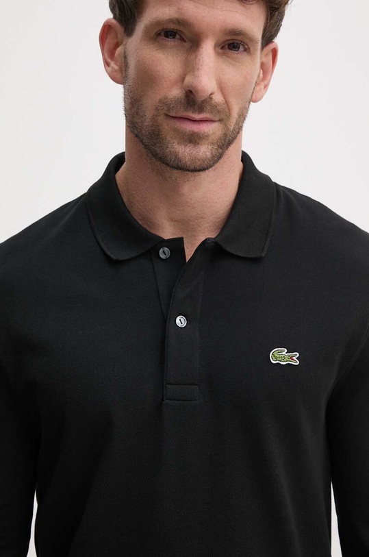 Бавовняний лонгслів Lacoste чорний PH4013