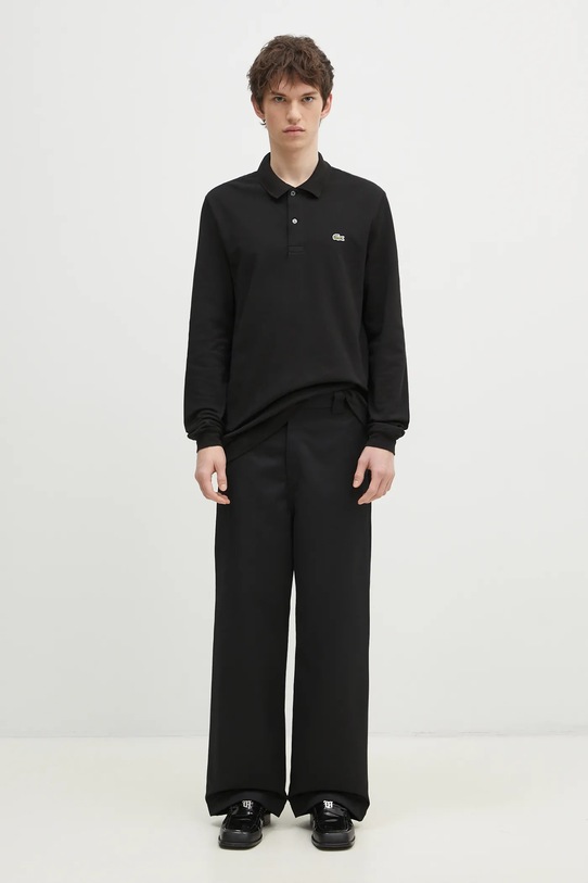 Lacoste cotton longsleeve top PH4013 black