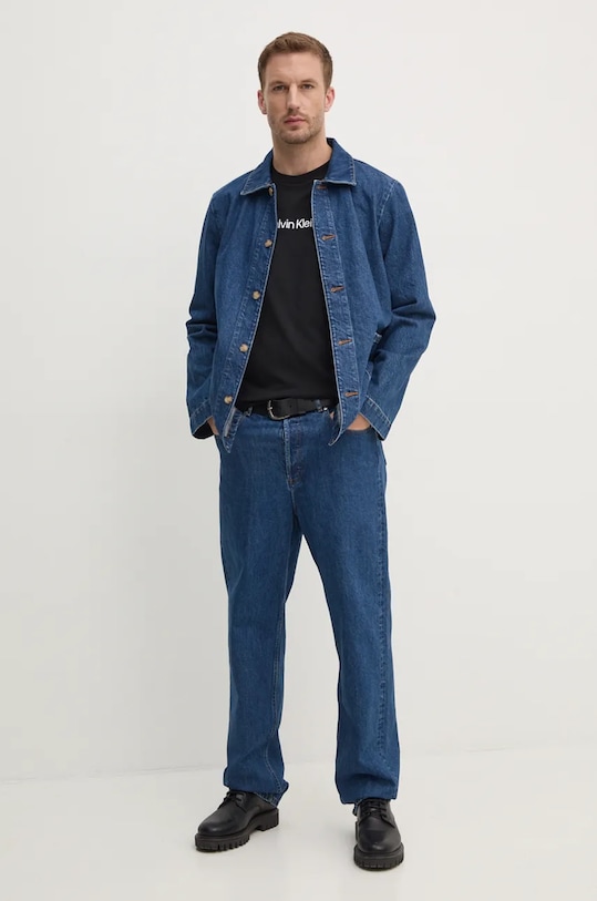 Calvin Klein longsleeve bawełniany K10K112396 czarny AW24