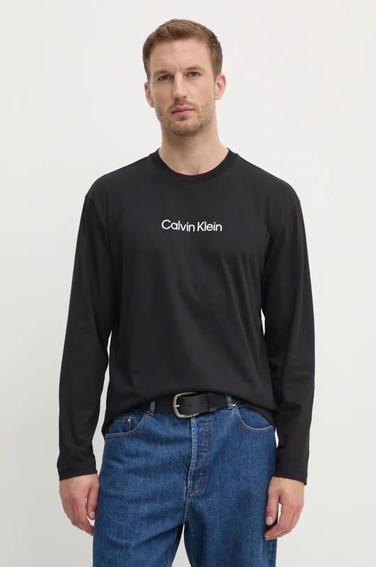 Calvin Klein longsleeve bawełniany czarny K10K112396