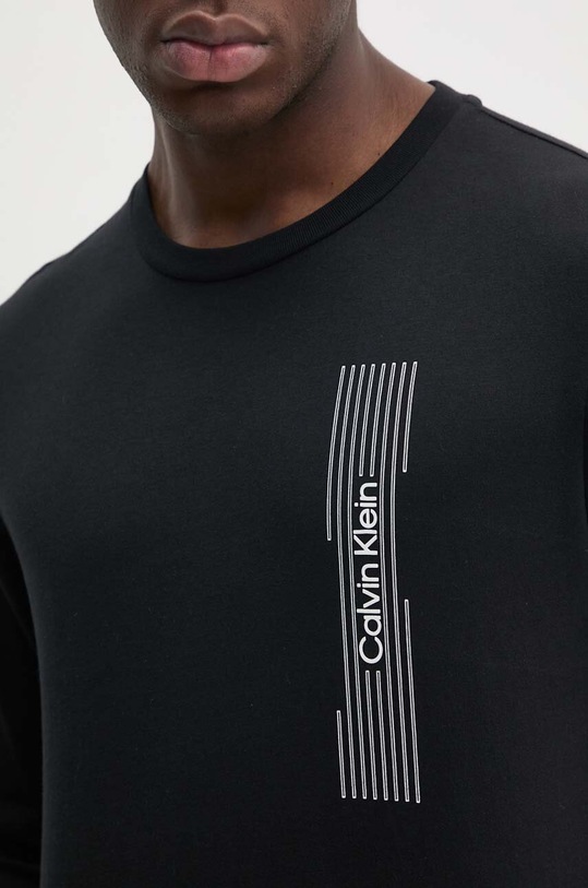 Bavlněné tričko s dlouhým rukávem Calvin Klein K10K113589 černá