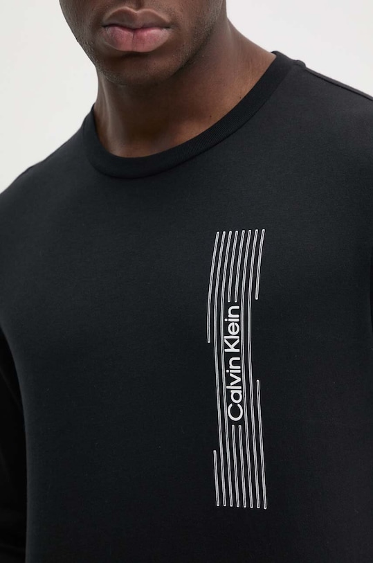 Bavlněné tričko s dlouhým rukávem Calvin Klein K10K113589 černá