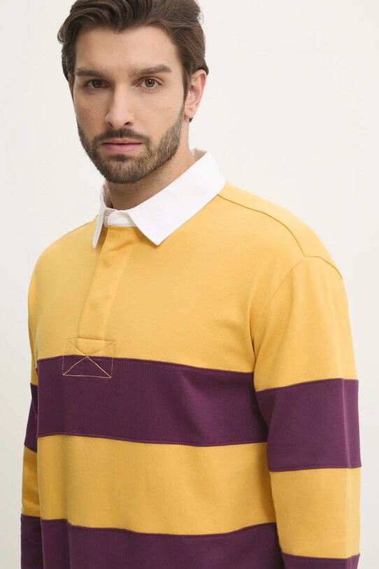 Bavlnené tričko s dlhým rukávom Gant žltá 2015075