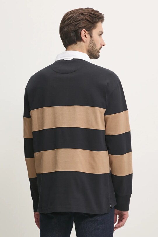 Одяг Бавовняний лонгслів Gant 2015075 чорний