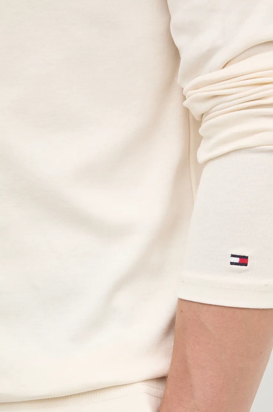 Tommy Hilfiger longsleeve din bumbac bej MW0MW36451