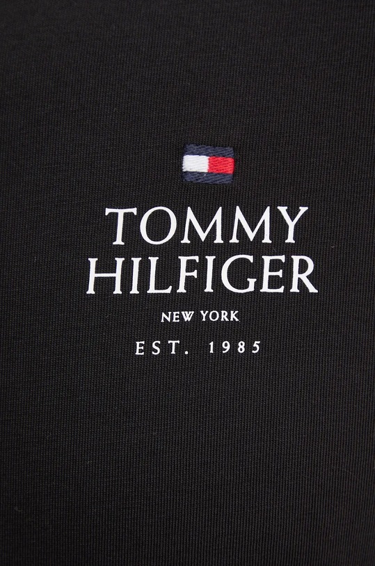 Tommy Hilfiger longsleeve din bumbac MW0MW36501 negru