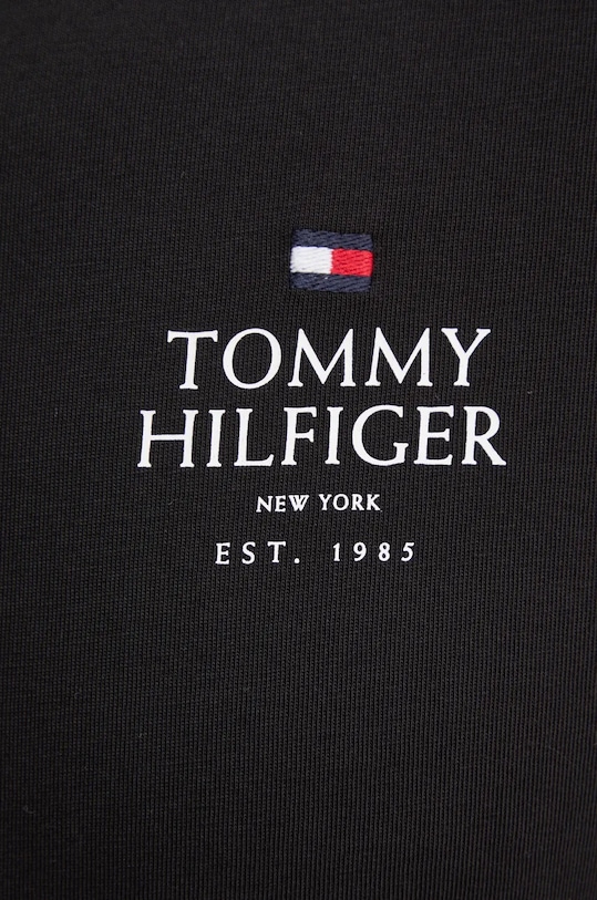 Tommy Hilfiger longsleeve din bumbac MW0MW36501 negru