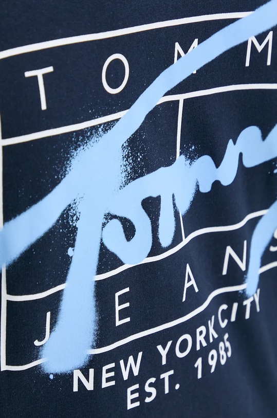 Tommy Jeans longsleeve bawełniany DM0DM20595 granatowy