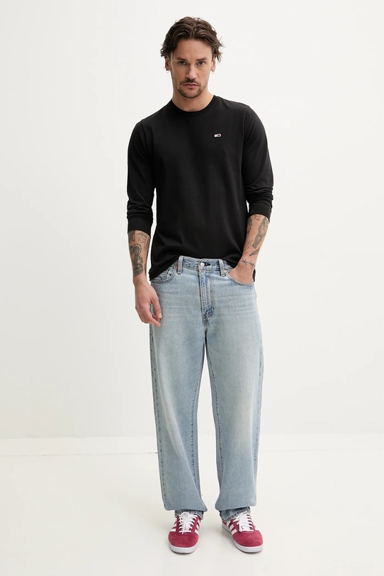 Oblečení Bavlněné tričko s dlouhým rukávem Tommy Jeans 2-pack DM0DM20731 bílá