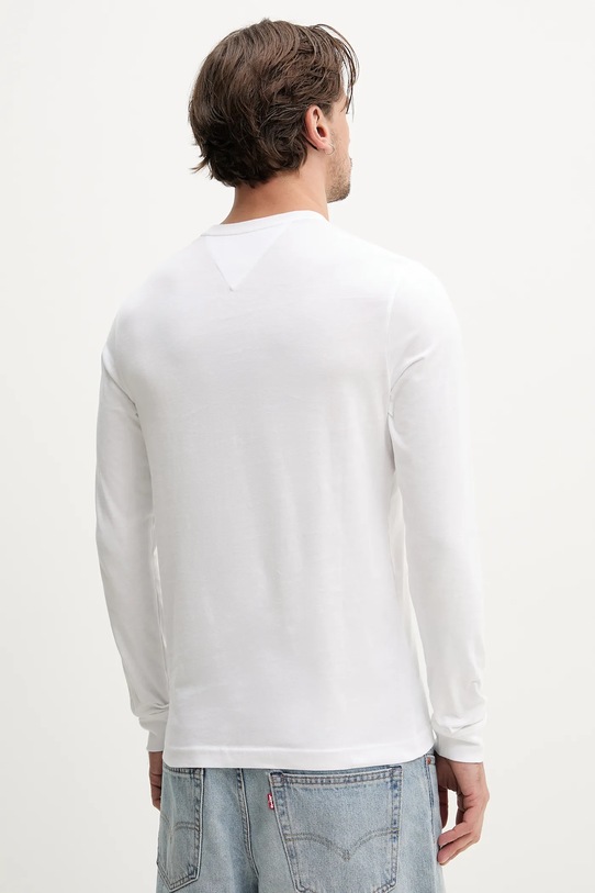 Bavlněné tričko s dlouhým rukávem Tommy Jeans 2-pack bílá DM0DM20731