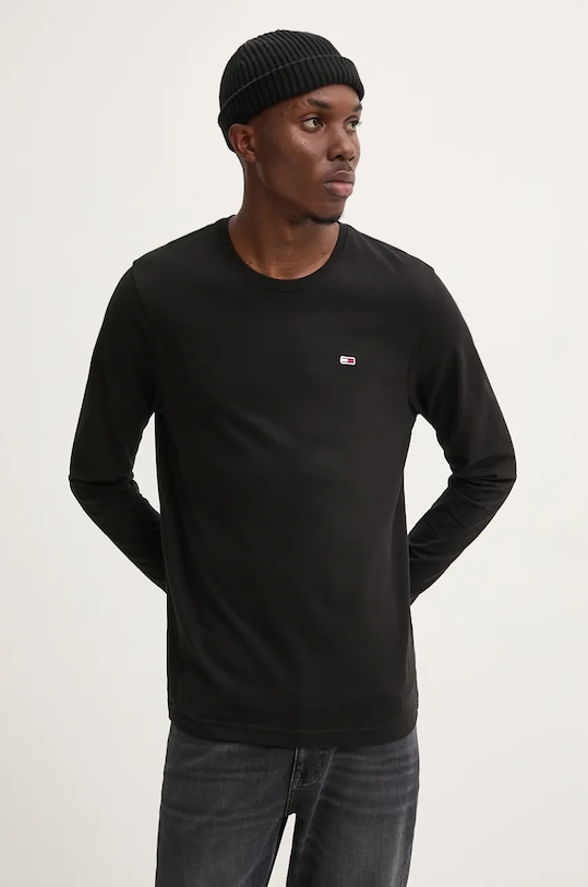 Хлопковый лонгслив Tommy Jeans 2 шт хлопок чёрный DM0DM20731