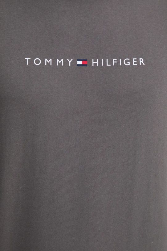 Tommy Hilfiger longsleeve din bumbac UM0UM03345 gri