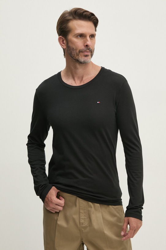 Βαμβακερή μπλούζα με μακριά μανίκια Tommy Hilfiger 3-pack κανονικό γκρί UM0UM03378