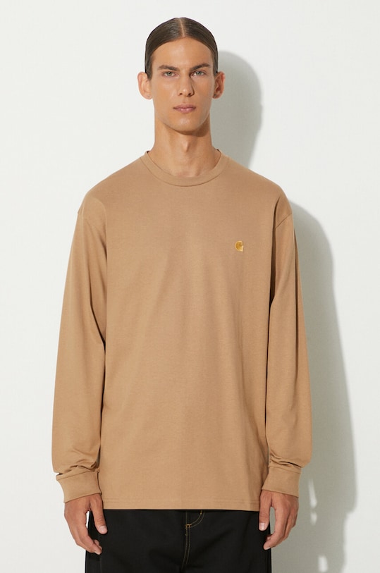 Βαμβακερή μπλούζα με μακριά μανίκια Carhartt WIP Longsleeve Chase