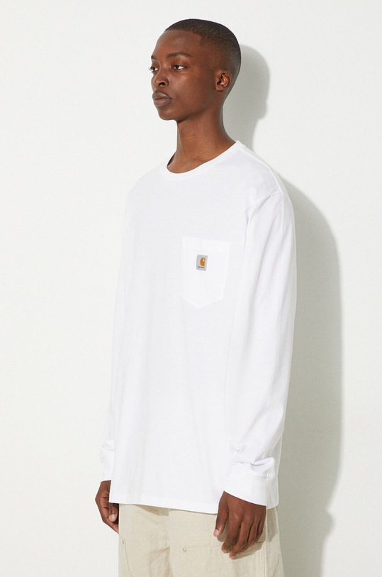 Carhartt WIP cotton longsleeve top Longsleeve Pocket white I030437.02XX