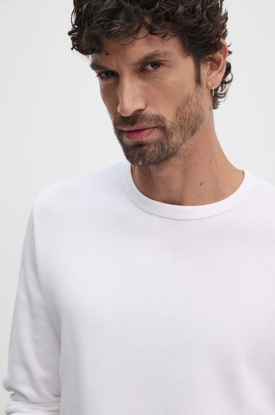 Lindbergh longsleeve din bumbac alb 30.403021.WHITE