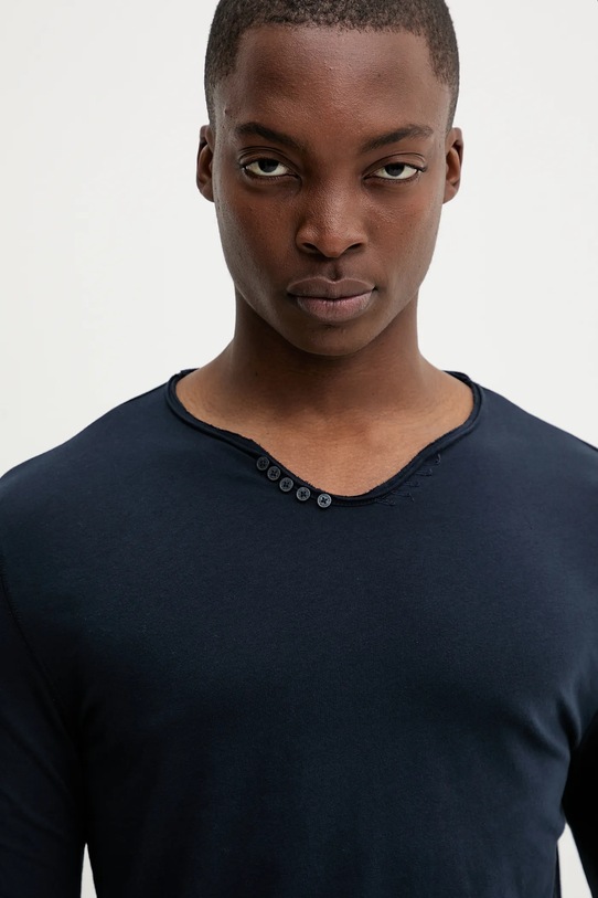 Хлопковый лонгслив ZADIG&VOLTAIRE тёмно-синий JMTN01630