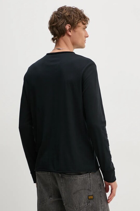 Одяг Бавовняний лонгслів ZADIG&VOLTAIRE JMTN01630 чорний