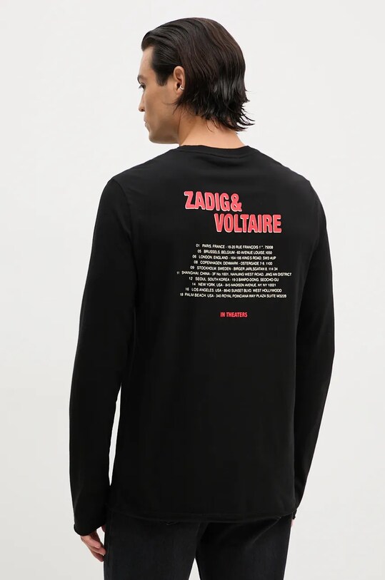 Одежда Хлопковый лонгслив ZADIG&VOLTAIRE JMTS00653 чёрный