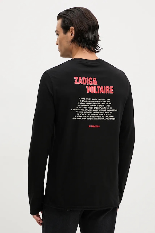 Îmbrăcăminte ZADIG&VOLTAIRE longsleeve din bumbac JMTS00653 negru
