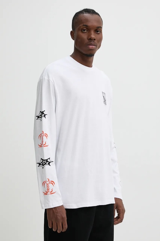 Odzież Volcom longsleeve bawełniany x KEUTCHI A3632407 biały