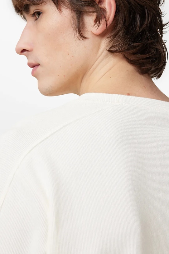 Ρούχα Βαμβακερή μπλούζα με μακριά μανίκια AllSaints ROWE M027JB λευκό