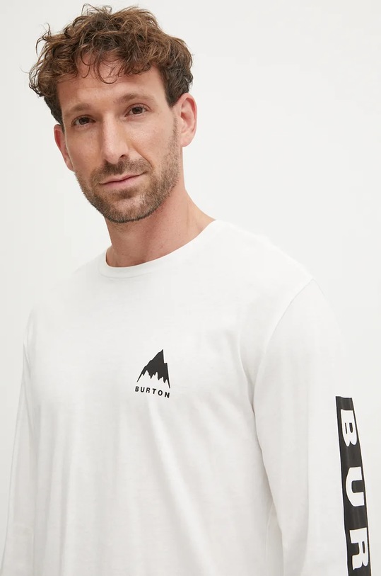 Bavlněné tričko s dlouhým rukávem Burton bílá 203921