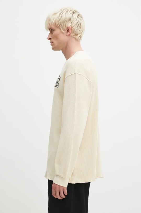 Bavlněný svetr Aries Waffle AR4066602 béžová AW24
