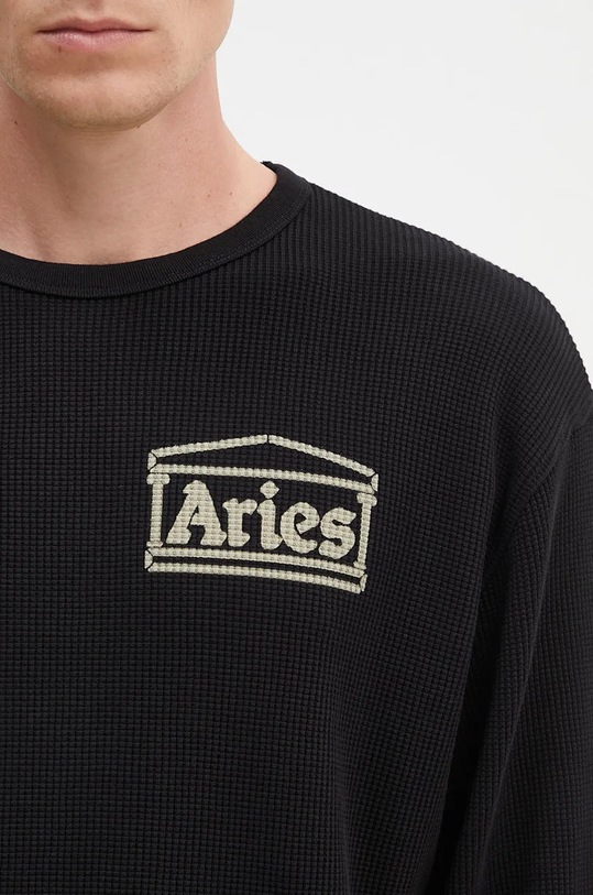 Хлопковый свитер Aries Waffle чёрный AR4066602