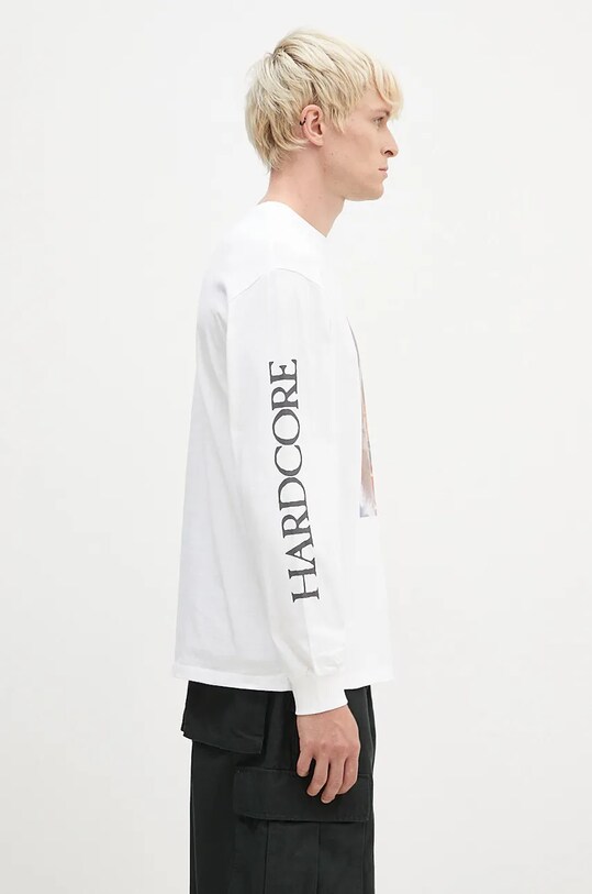 Îmbrăcăminte Aries longsleeve din bumbac Wolf Longsleeve Tee AR6002202 alb