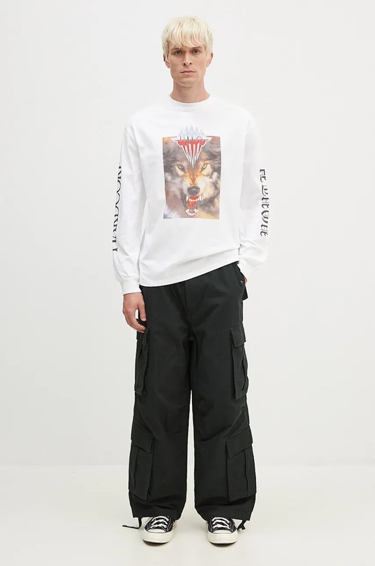 Хлопковый лонгслив Aries Wolf Longsleeve Tee AR6002202
