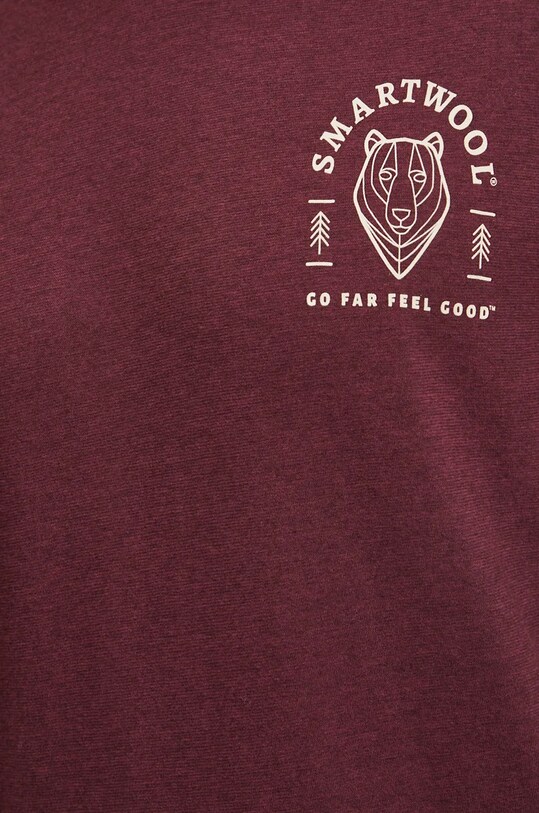 Smartwool longsleeve sport Bear Stare SW002598 burgundia