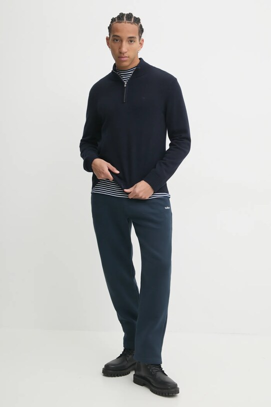 Бавовняний лонгслів Zoo York 60240007 темно-синій AW24