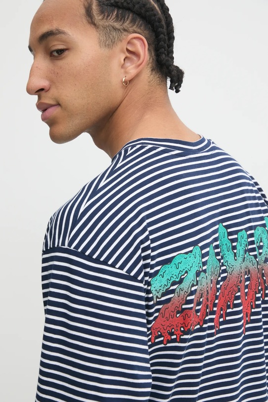 Бавовняний лонгслів Zoo York темно-синій 60240007