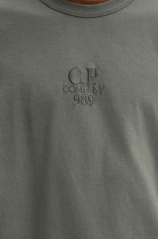 Бавовняний лонгслів C.P. Company 17CMTS182A005697G зелений