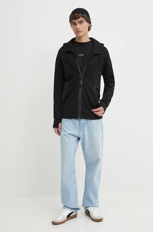 C.P. Company longsleeve bawełniany 17CMTS284A005870G czarny AW24