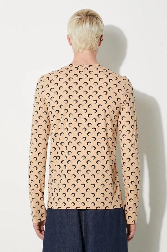 Îmbrăcăminte Marine Serre tricou Recycled Moon Jersey Second Skin Regular Top MTO116A.CJER0001 bej