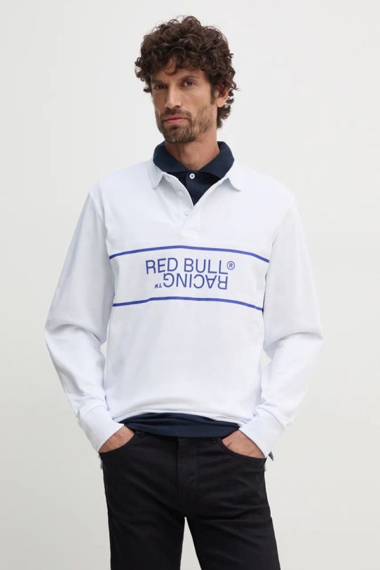 Pepe Jeans longsleeve din bumbac Red Bull Racing x Pepe Jeans alb RM540011