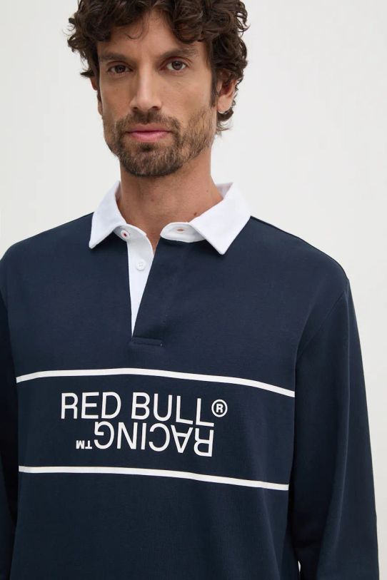 Red Bull Racing x Pepe Jeans longsleeve bawełniany granatowy RM540011