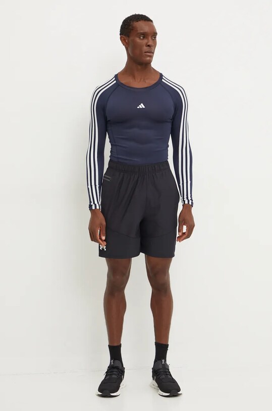 Лонгслив для тренировок adidas Performance Techfit IW0657 тёмно-синий AW24