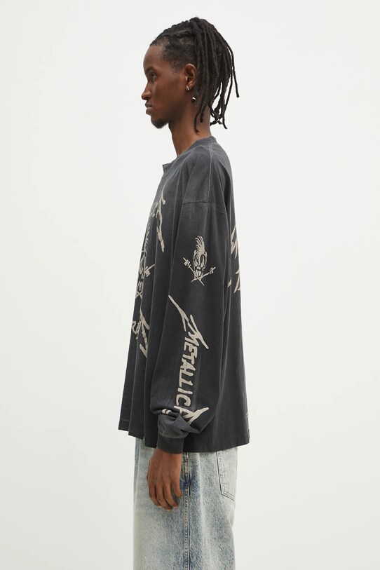 Represent camicia a maniche lunghe Metallica Garage Inc Longsleeve MLM4366.230 grigio SS25