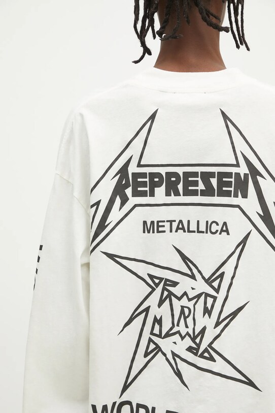 Μακρυμάνικο Represent Metallica 40 Year Anniversary Longsleeve μπεζ MLM4368.072