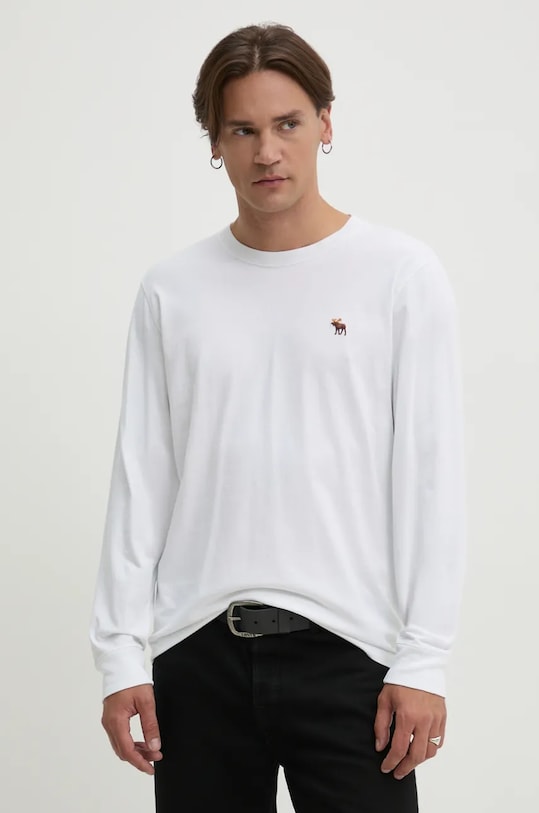 Oblečenie Bavlnené tričko s dlhým rukávom Abercrombie & Fitch 3-pak KI124.4494.555 čierna