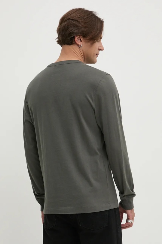 Bavlnené tričko s dlhým rukávom Abercrombie & Fitch 3-pak KI124.4494.555 čierna