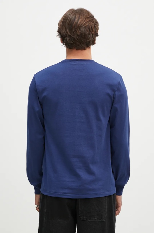 Clothing A Bathing Ape cotton longsleeve top One Point Longsleeve 1K80111017 navy