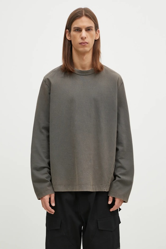 Our Legacy cotton longsleeve top Big Longsleeve cotton gray M4246BAC
