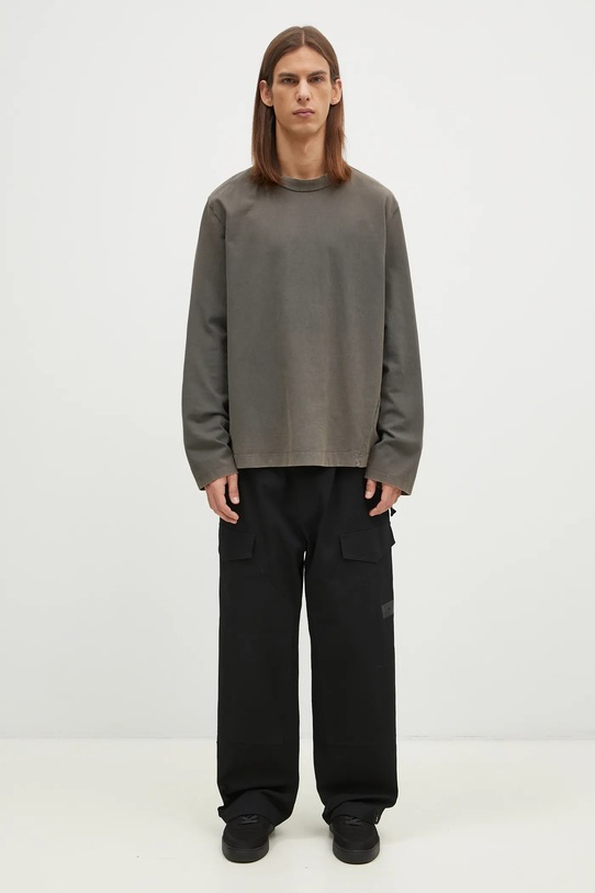 Our Legacy cotton longsleeve top Big Longsleeve gray M4246BAC