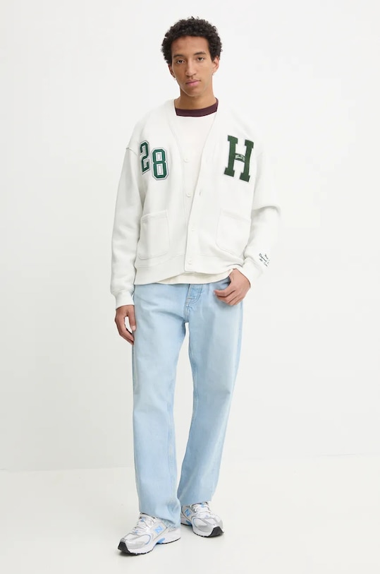 Hollister Co. longsleeve bawełniany KI324.4170.520 beżowy AW24