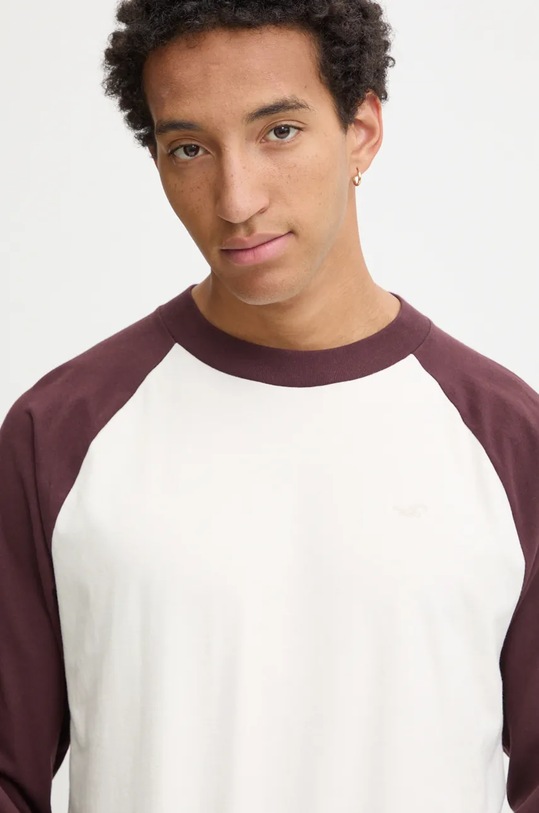 Hollister Co. longsleeve bawełniany beżowy KI324.4170.520