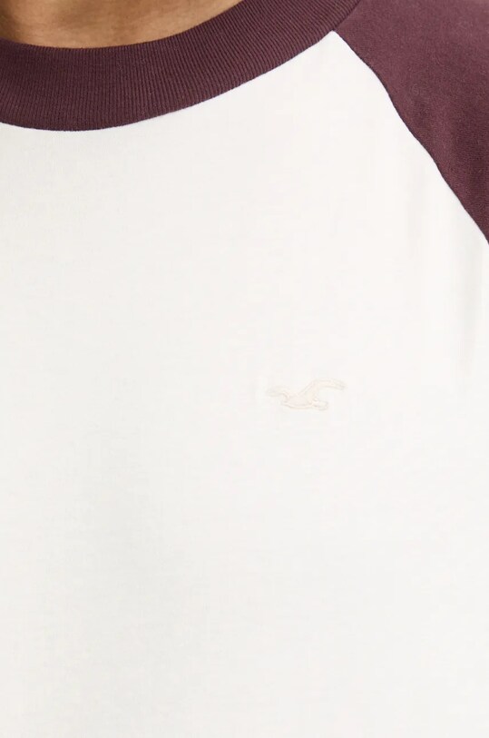 Hollister Co. longsleeve bawełniany KI324.4170.520 beżowy